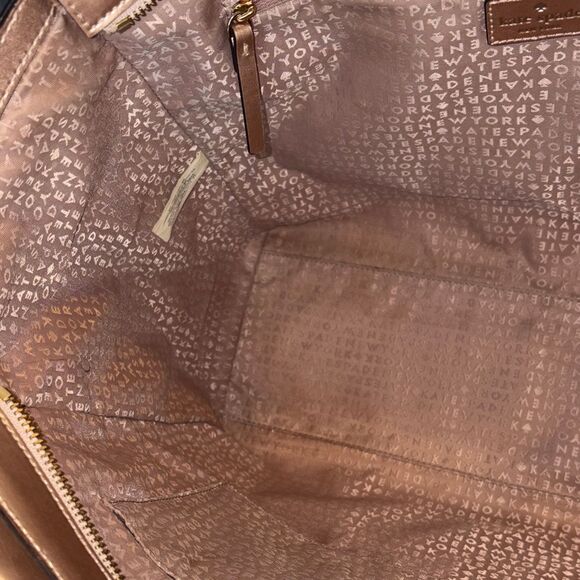 Kate Spade Bag Purse Handbag New York Sawyer Street Taden Metallic Leather Tote - Picture 14 of 16